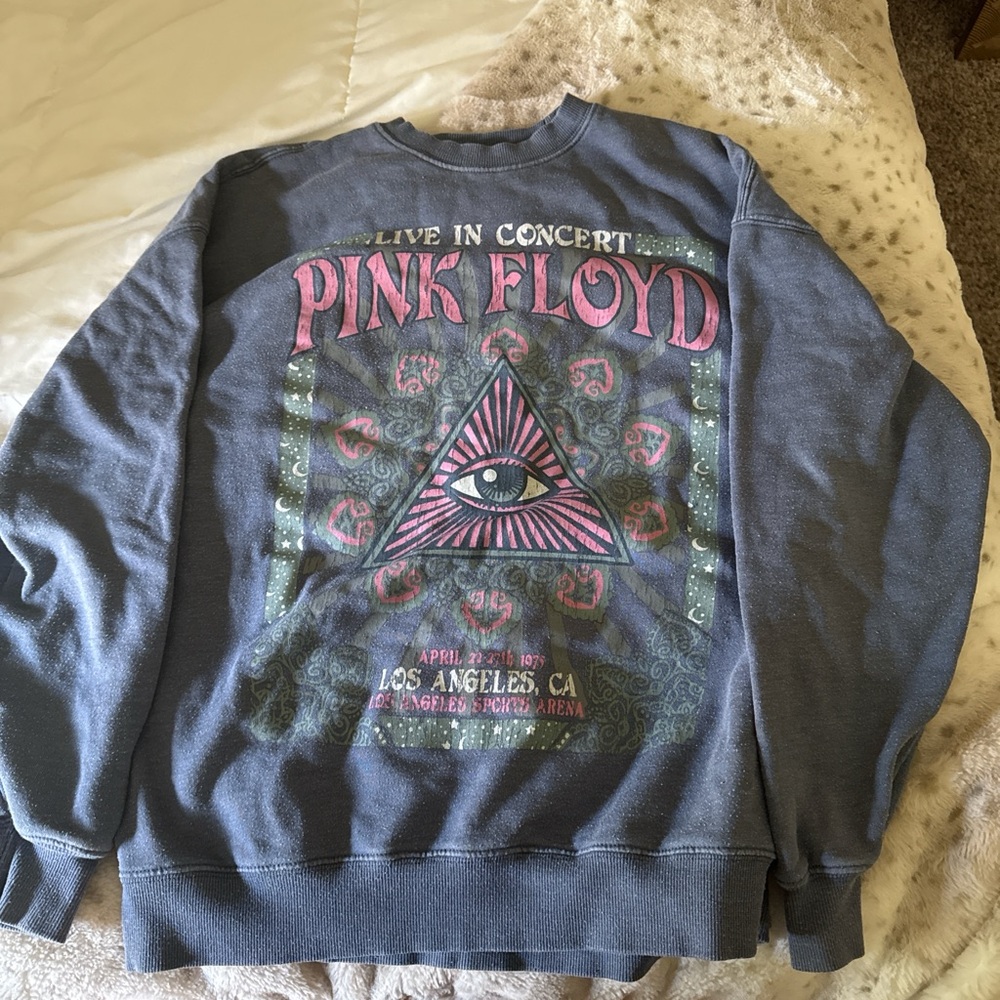 Pink Floyd Gray Crewneck Sweater with Iconic Graphic